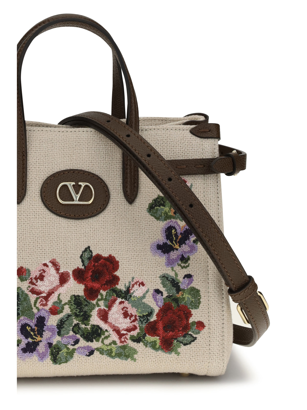 Valentino Garavani Women Antibes Mini Handbag In Embroidered Linen VALENTINO GARAVANI
