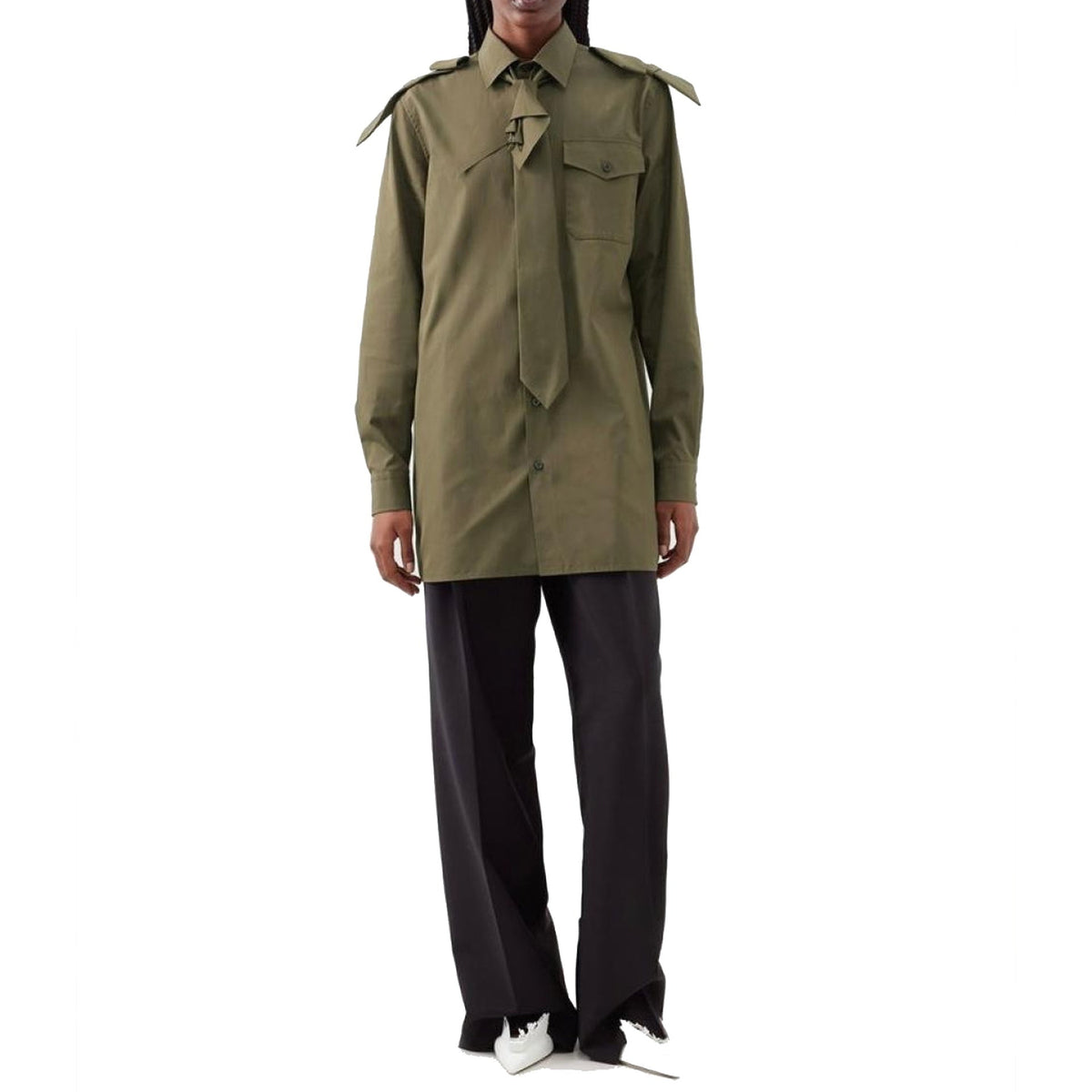 Prada Floral-Tie Shirt Women PRADA