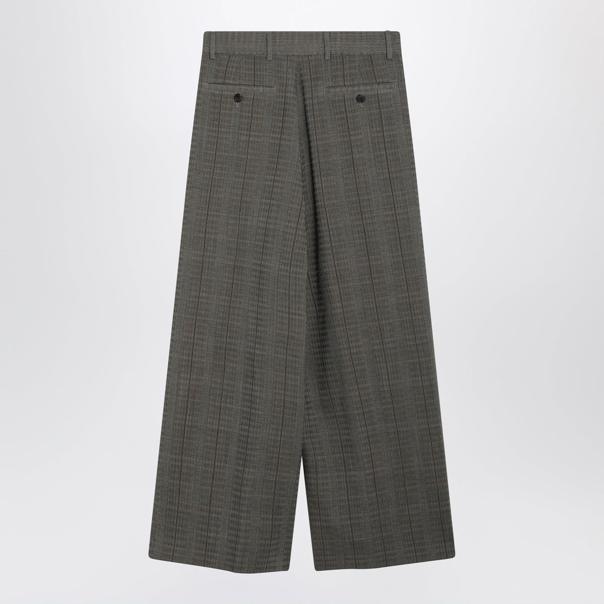 Dries Van Noten Cement Wide-Leg Wool Trousers Women DRIES VAN NOTEN