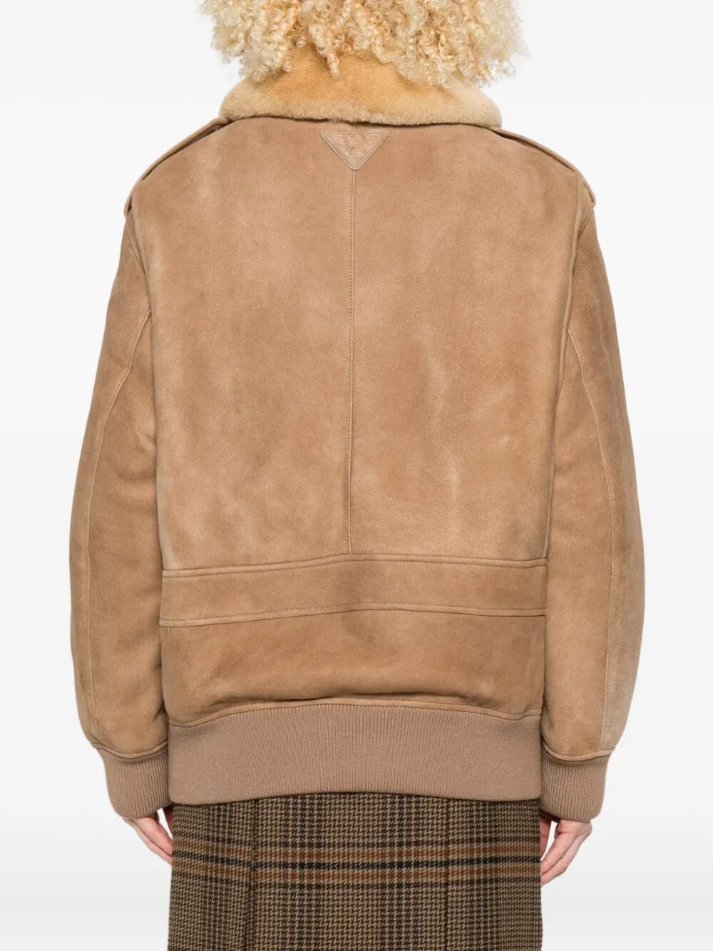 Prada Women Shearling Bomber Jacket PRADA
