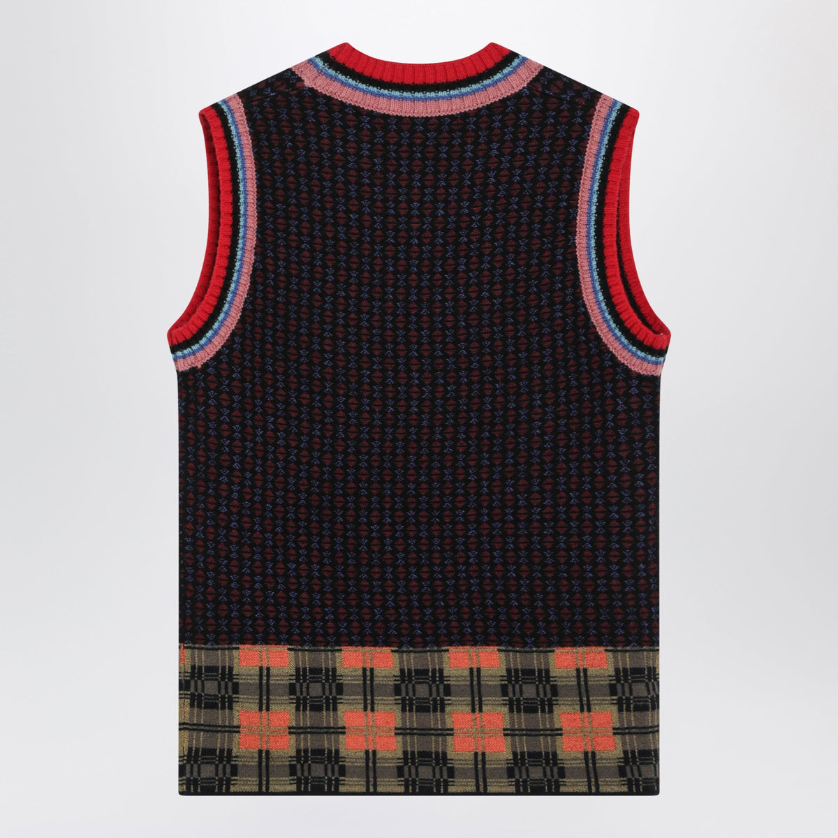 Dries Van Noten Bordeaux Jacquard Vest In Wool And Viscose Women DRIES VAN NOTEN
