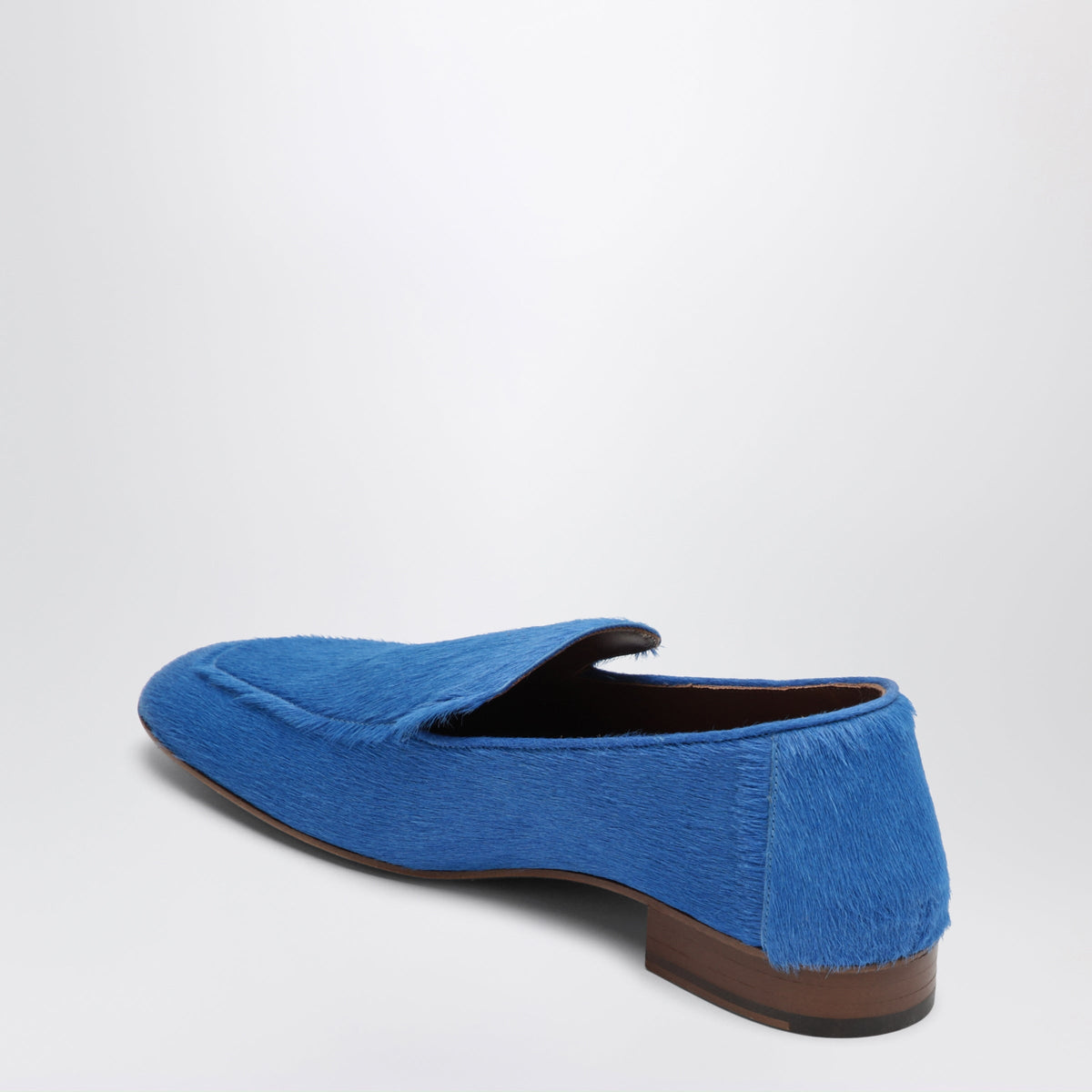Dries Van Noten Electric Blue Calf Hair Loafers Women DRIES VAN NOTEN