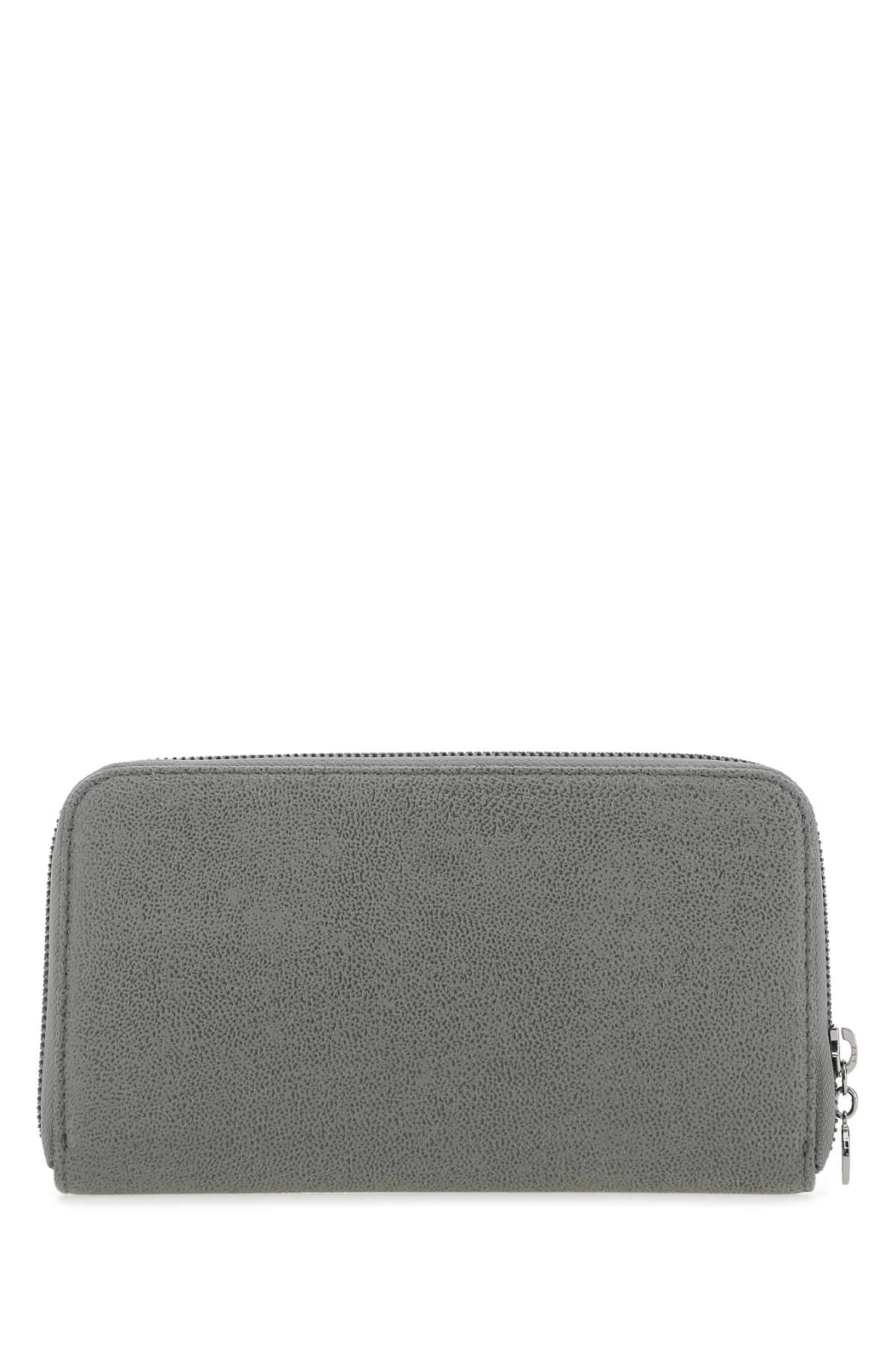 Stella Mccartney Women Grey Shaggy Deer Falabella Wallet STELLA MCCARTNEY