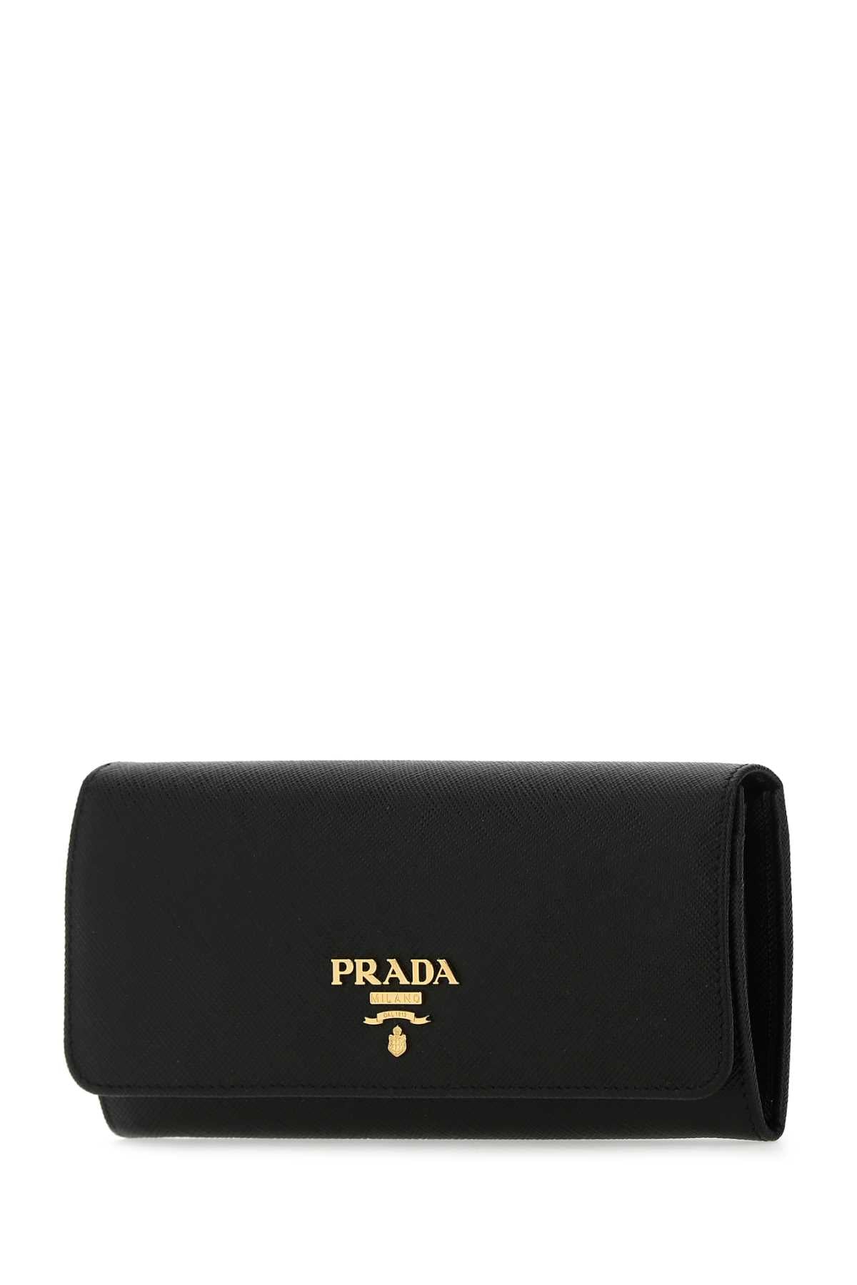 Prada Women Black Leather Wallet PRADA