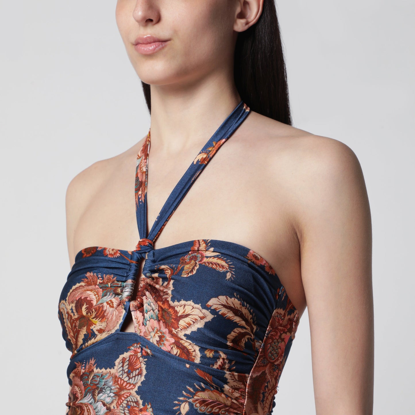 Zimmermann Aster Navy Jacobean One-Piece Swimsuit Women ZIMMERMANN