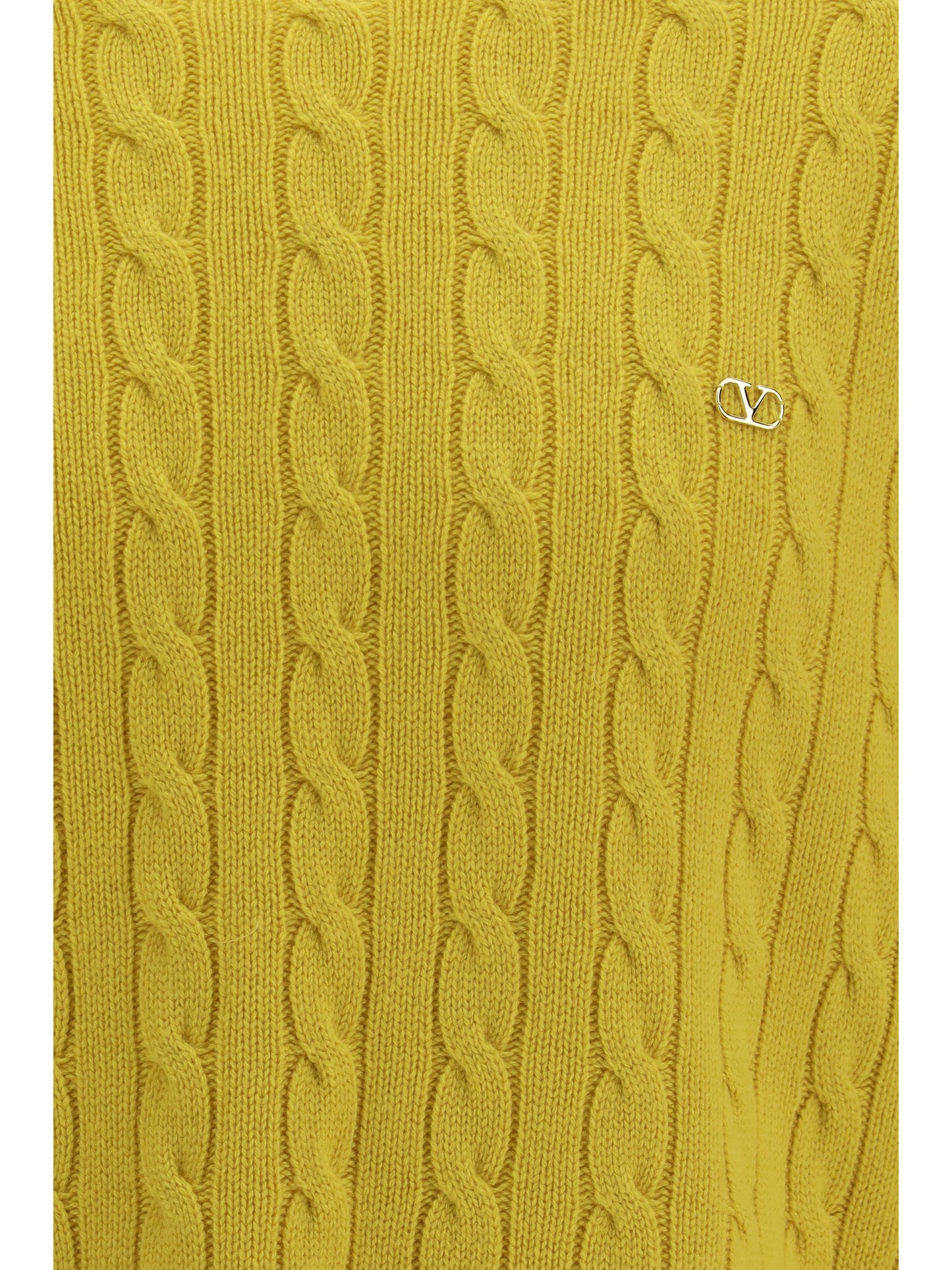 Valentino Men Vlogo Cable-Knit Cashmere Sweater VALENTINO