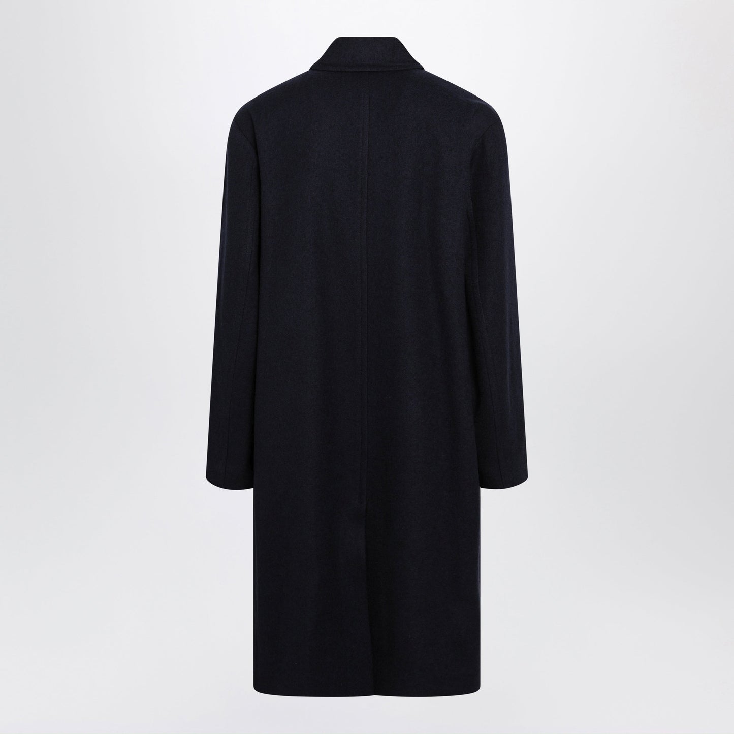Dries Van Noten Navy Blue Single-Breasted Wool Coat Men DRIES VAN NOTEN