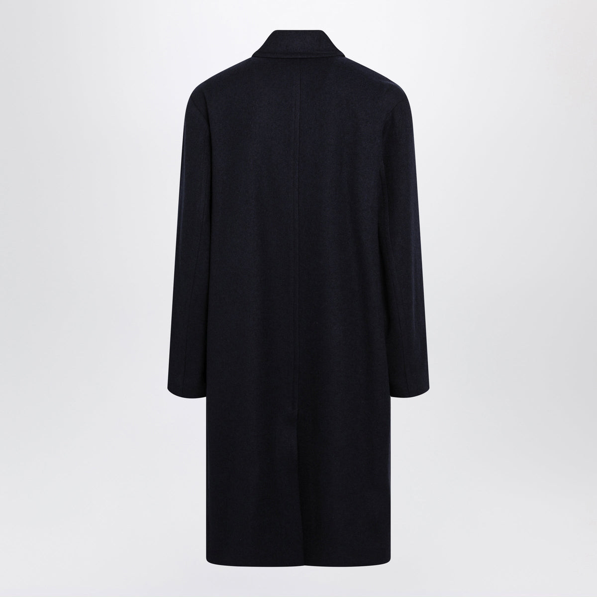 Dries Van Noten Navy Blue Single-Breasted Wool Coat Men DRIES VAN NOTEN