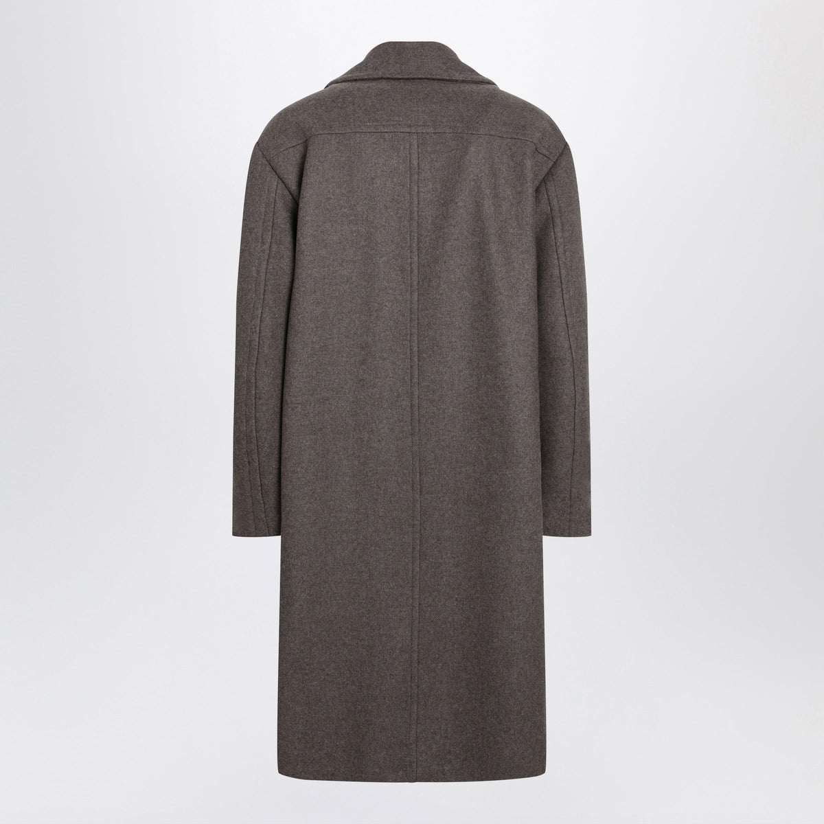 Dries Van Noten Taupe Double-Breasted Coat In A Wool Blend Men DRIES VAN NOTEN