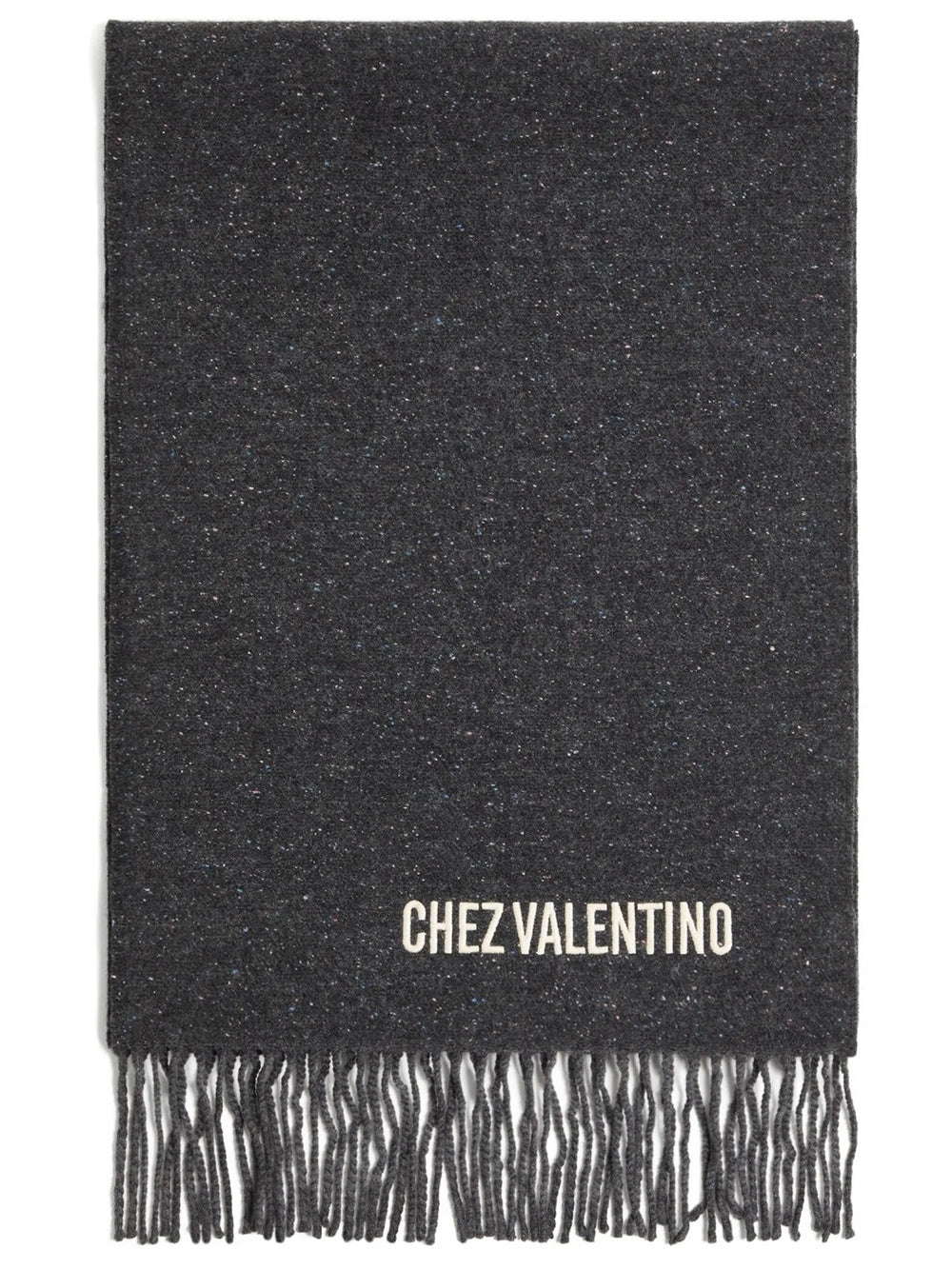 Valentino Garavani Men Wool Scarf With Vlogo Embroidery VALENTINO GARAVANI