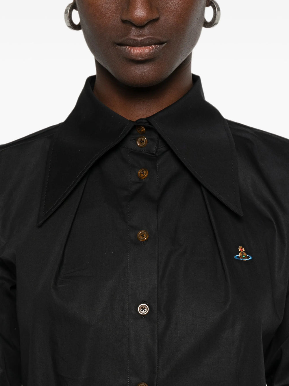 Vivienne Westwood Women Violin Orb-Embroidered Cotton Shirt VIVIENNE WESTWOOD