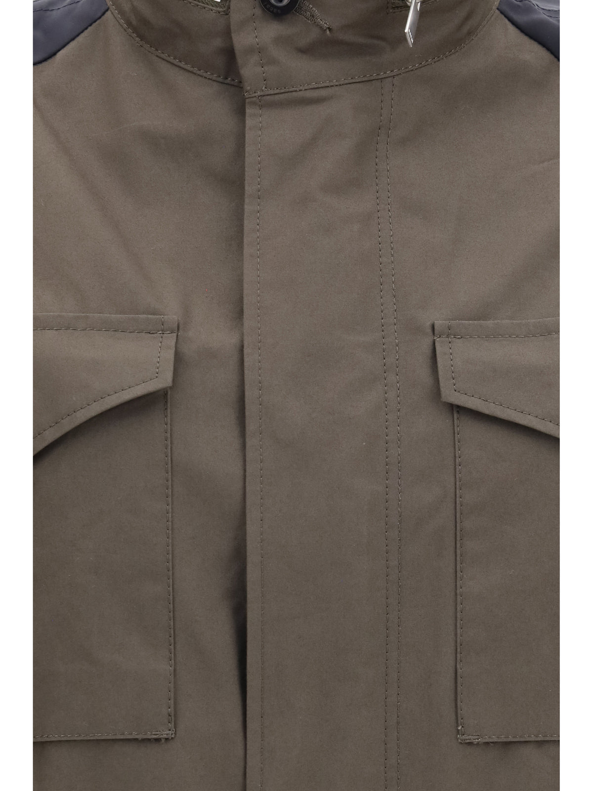 Sacai Women Nylon And Cotton Jacket With Three-Quarter Sleeves SACAI