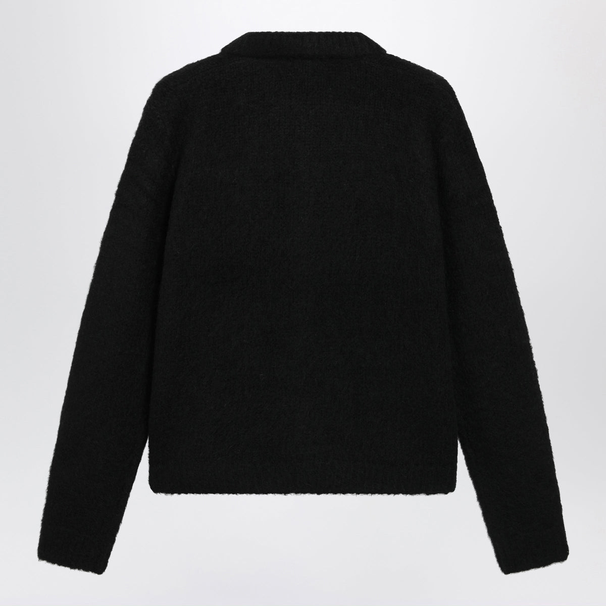 Dries Van Noten Black Long-Sleeved Alpaca Blend Cardigan Men DRIES VAN NOTEN