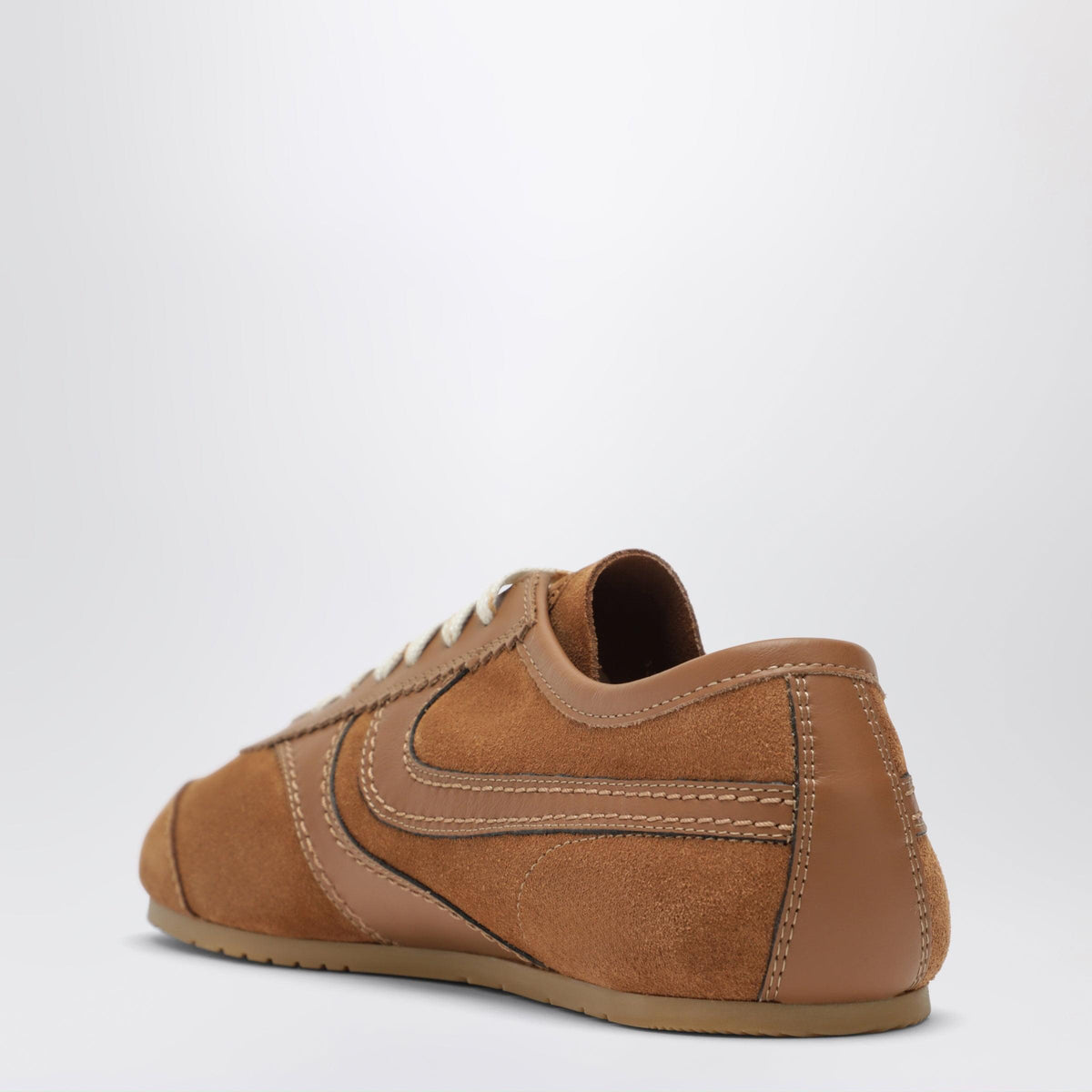 Dries Van Noten Brauner Sneaker Aus Leder Und Wildleder Men DRIES VAN NOTEN