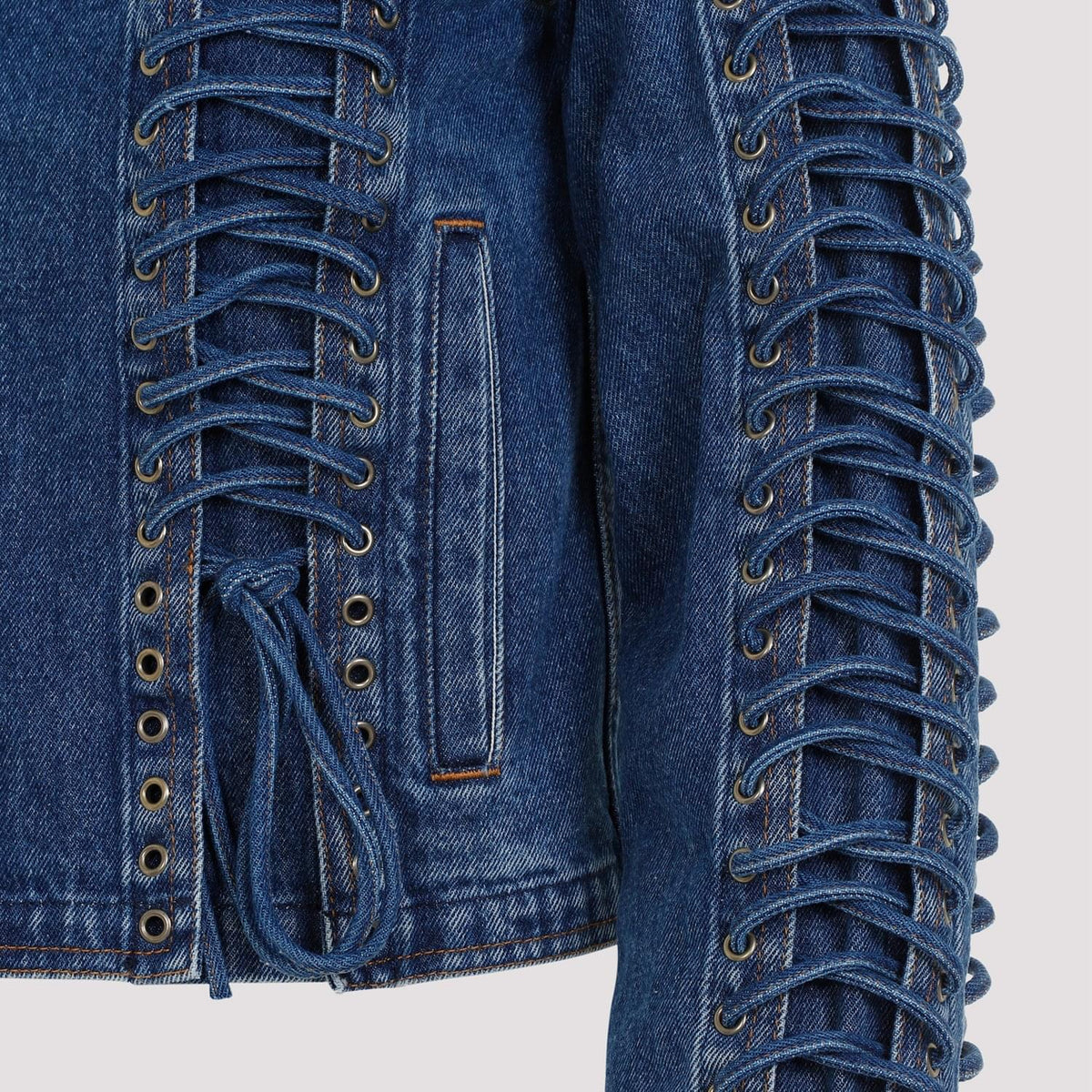 Jean Paul Gaultier Corset Denim Jacket Women JEAN PAUL GAULTIER
