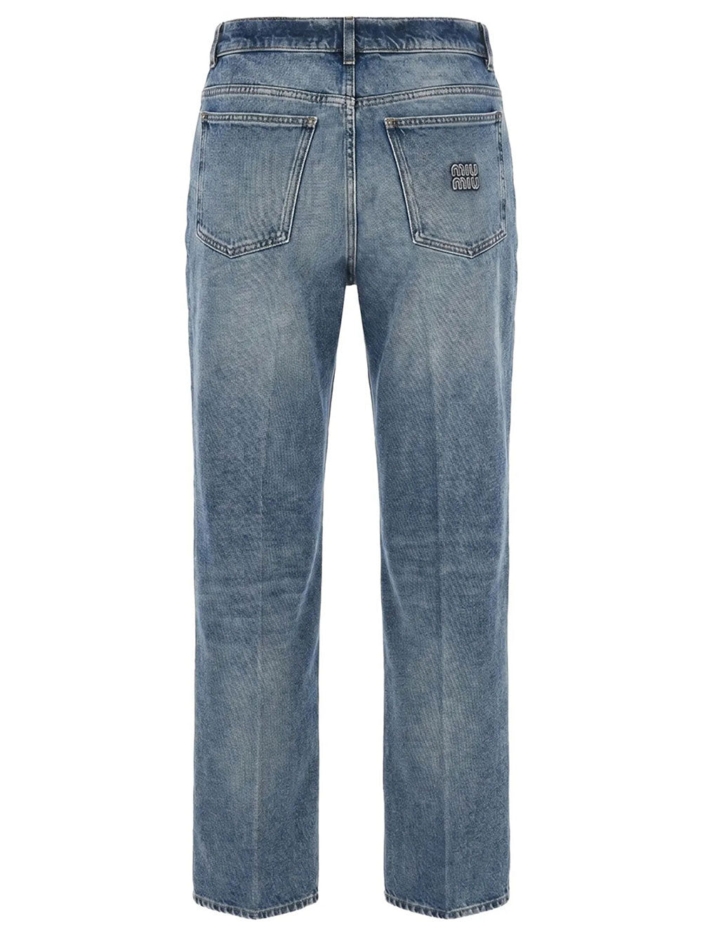 Miu Miu Women Pantaloni In Denim Washed MIU MIU