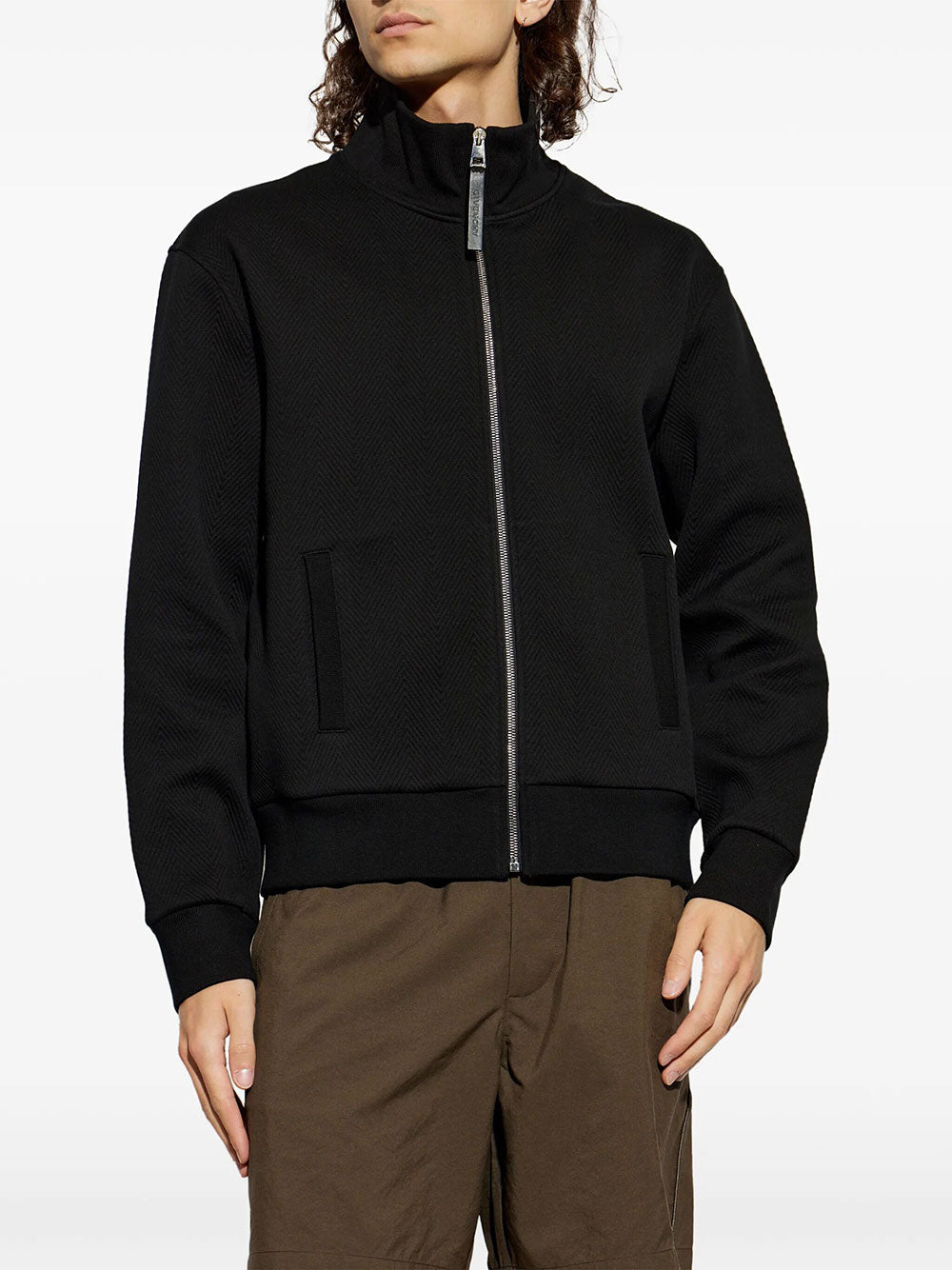 Givenchy Men Felpa Con Motivo Chevron E Jacquard Givenchy GIVENCHY