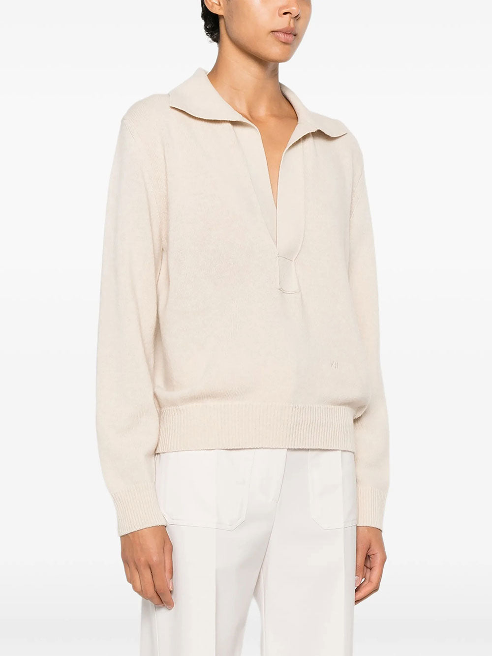 Victoria Beckham Women Genevieve Polo Jumper In Merino Wool VICTORIA BECKHAM