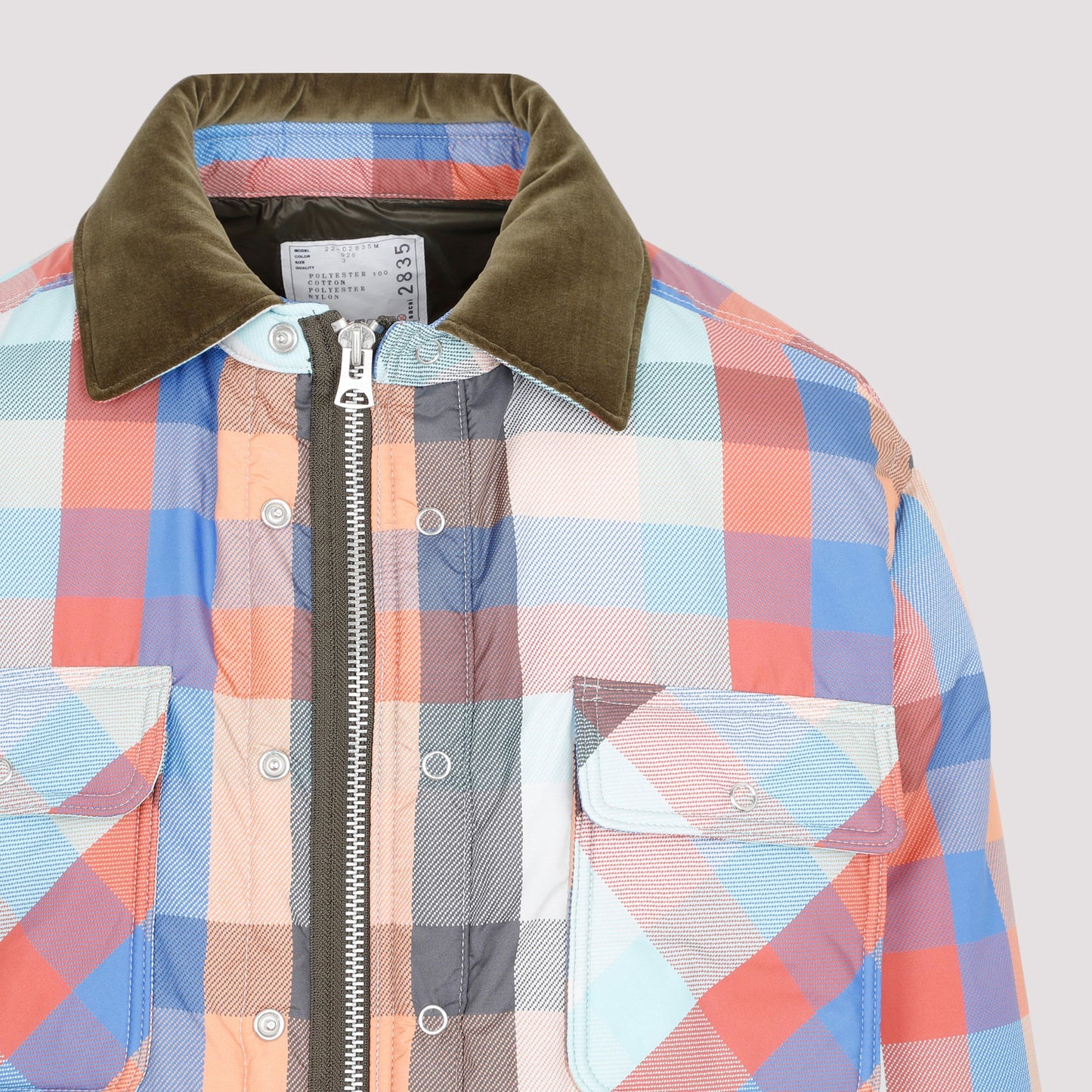 Sacai Plaid Padded Blouson Men SACAI