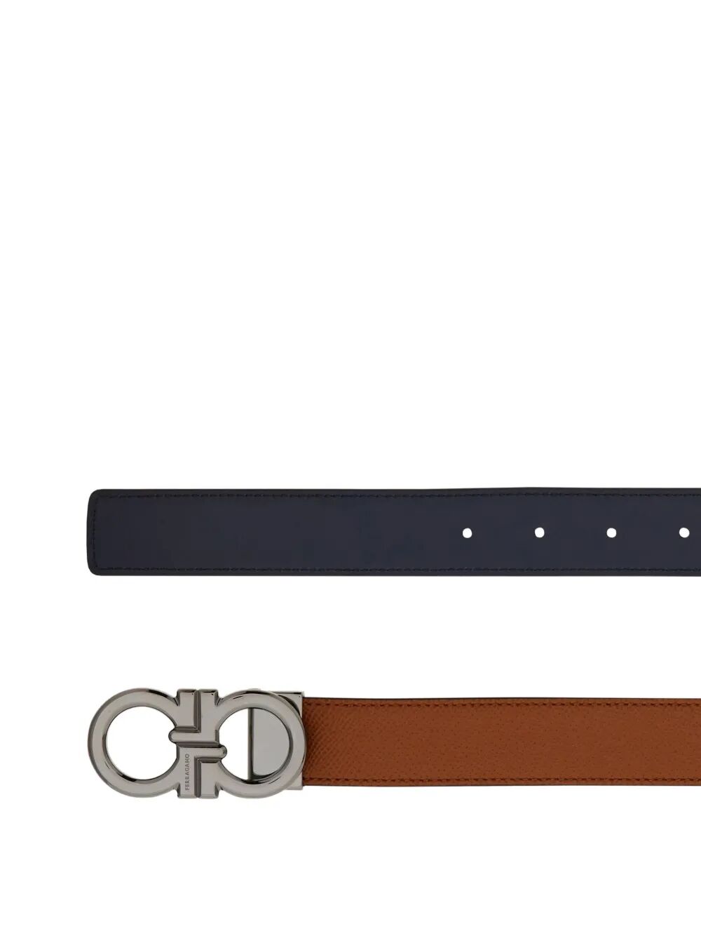 Ferragamo Men Gancini Grained Leather Reversible Belt FERRAGAMO