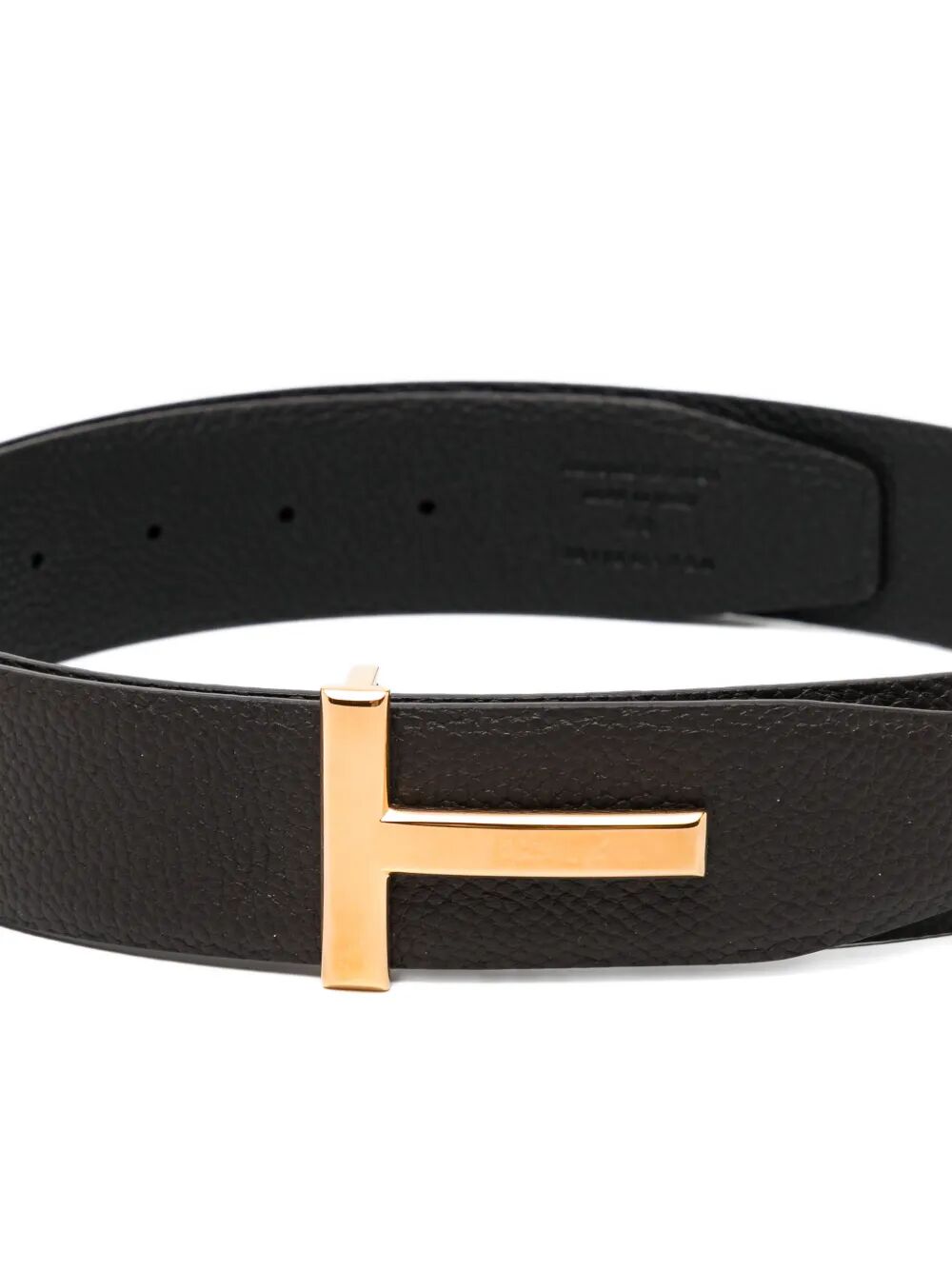 Tom Ford Men Grained Leather T Icon Belt TOM FORD