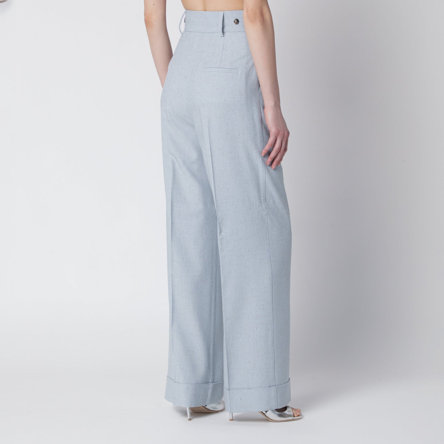 Alberta Ferretti Light Blue Trousers In Viscose Blend Women ALBERTA FERRETTI