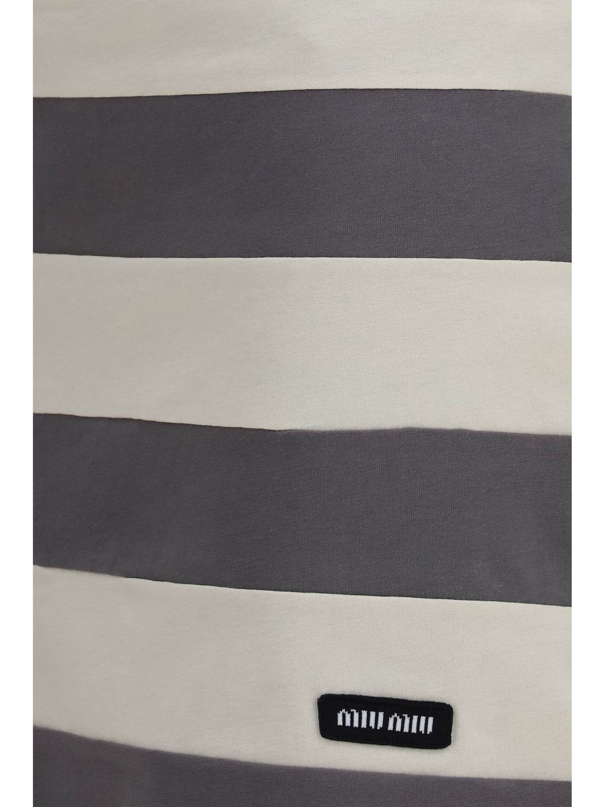 Miu Miu Women Striped Cotton Mini Skirt MIU MIU