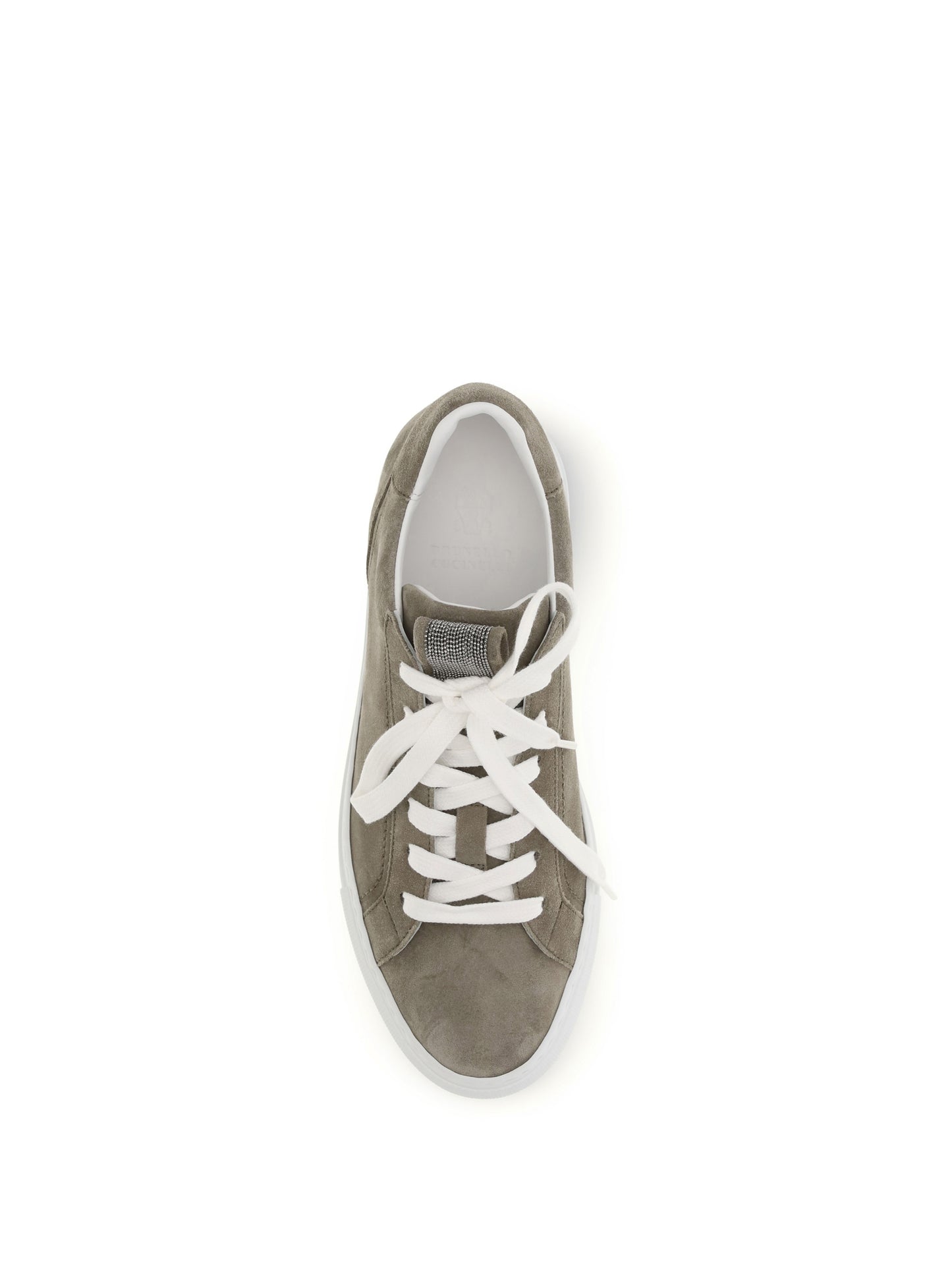 Brunello Cucinelli Women Suede Sneakers With Precious Loop BRUNELLO CUCINELLI