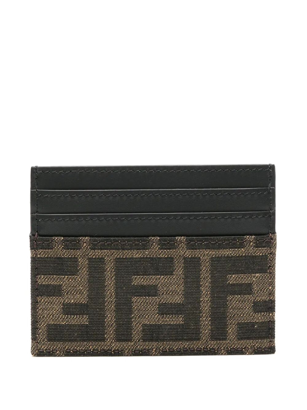 Fendi Men Ff Jacquard Fabric Card Holder FENDI