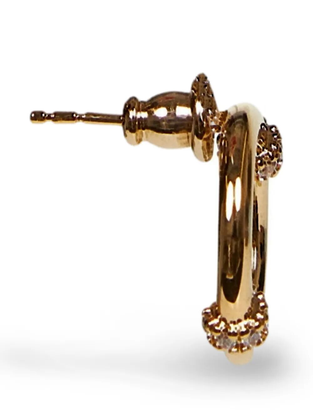 Fendi Women Everround Fendi Metal And Crystal Earrings FENDI