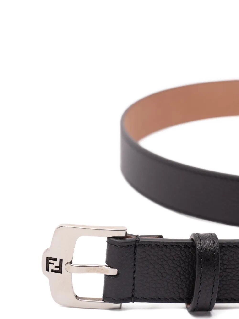 Fendi Men Hook Buckle Ff Leather Belt FENDI