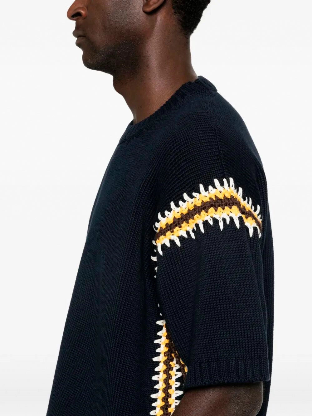 Prada Men Cotton Linen Polo Neck