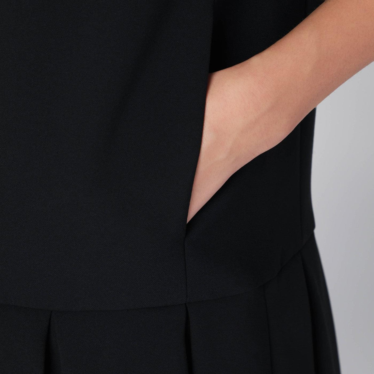 Moschino Black Mini Dress With Pleats Women MOSCHINO