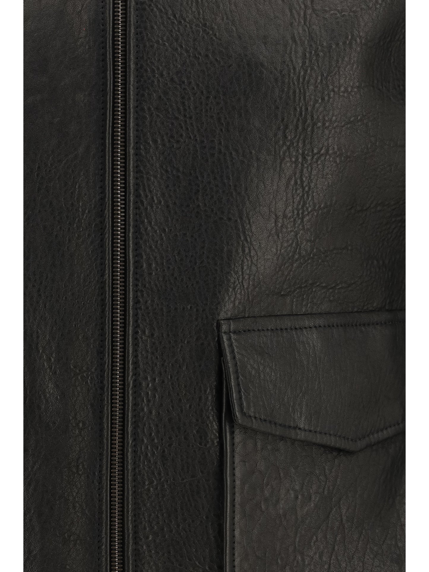 Saint Laurent Men Short Lamb Leather Jacket With Pointed Collar SAINT LAURENT
