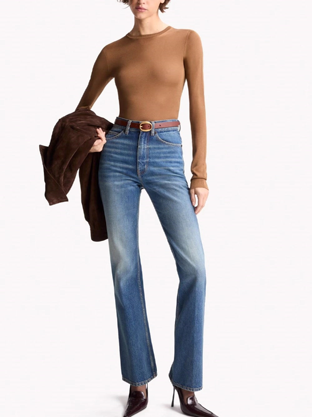Saint Laurent Women Clyde High Rise Straight Jeans SAINT LAURENT
