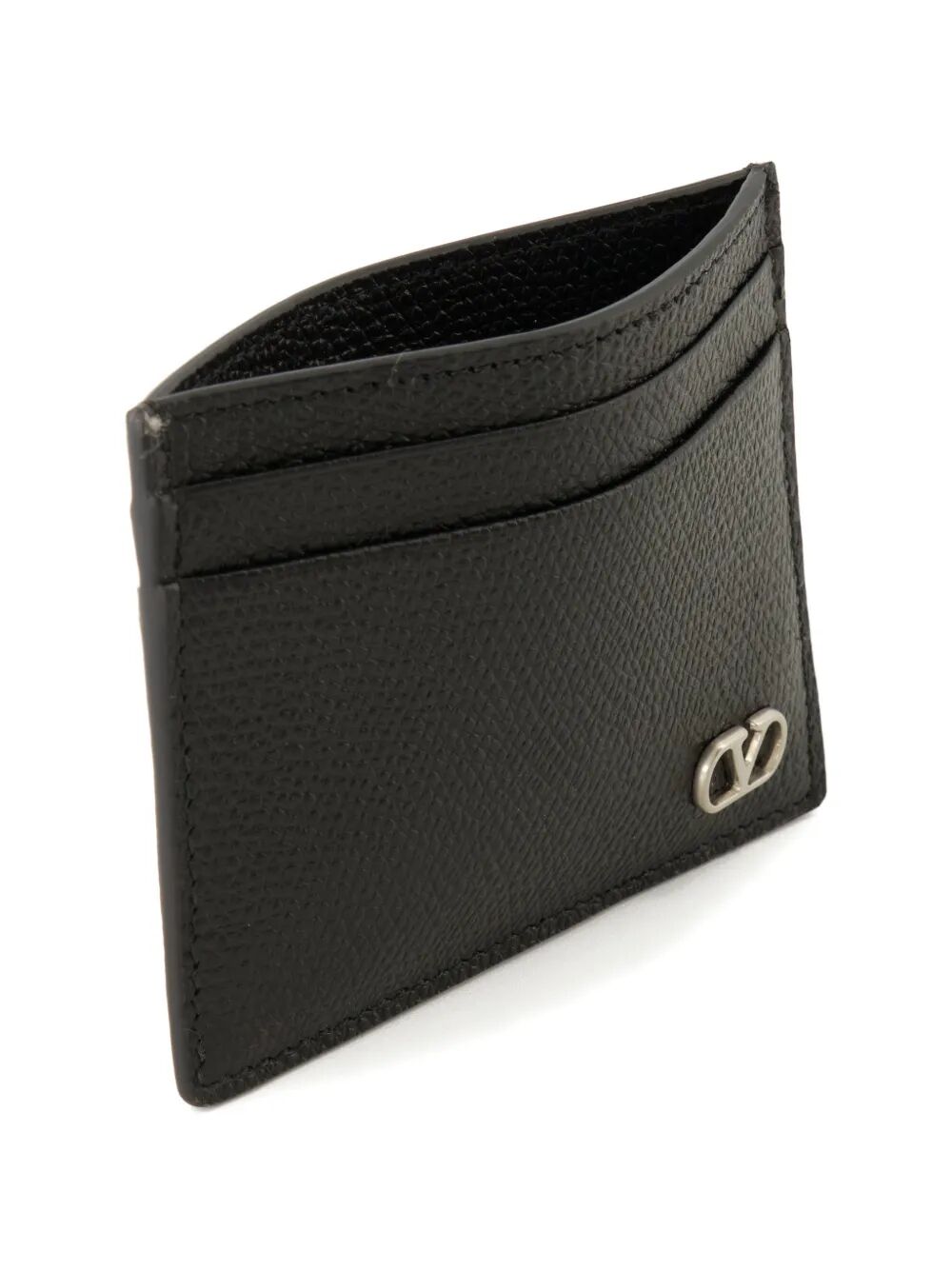 Valentino Garavani Men Vlogo Signature Garnet Calfskin Card Holder VALENTINO GARAVANI