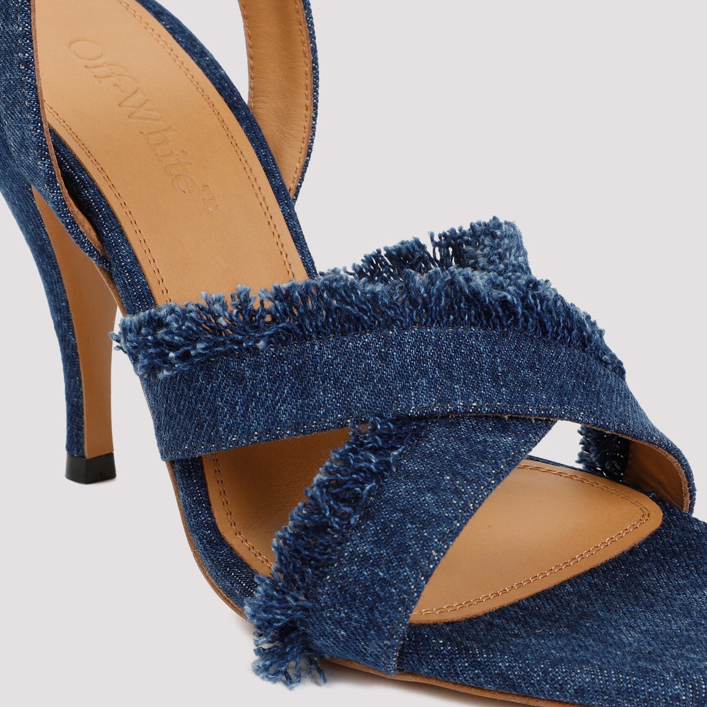 Off White Curvy Heel Denim Sandal Women OFF-WHITE
