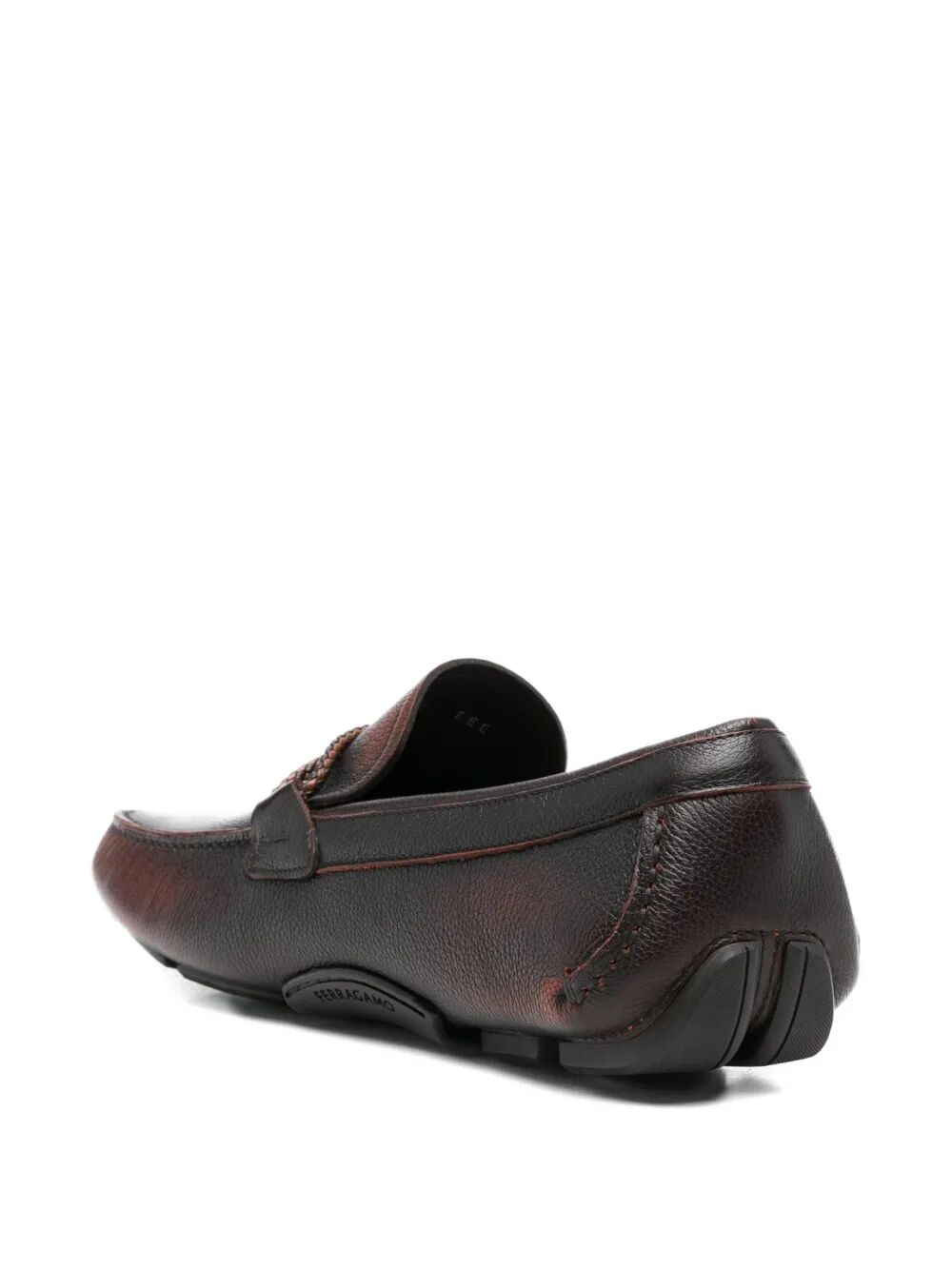Ferragamo Men Front4 Sfumato Leather Driver Loafers FERRAGAMO