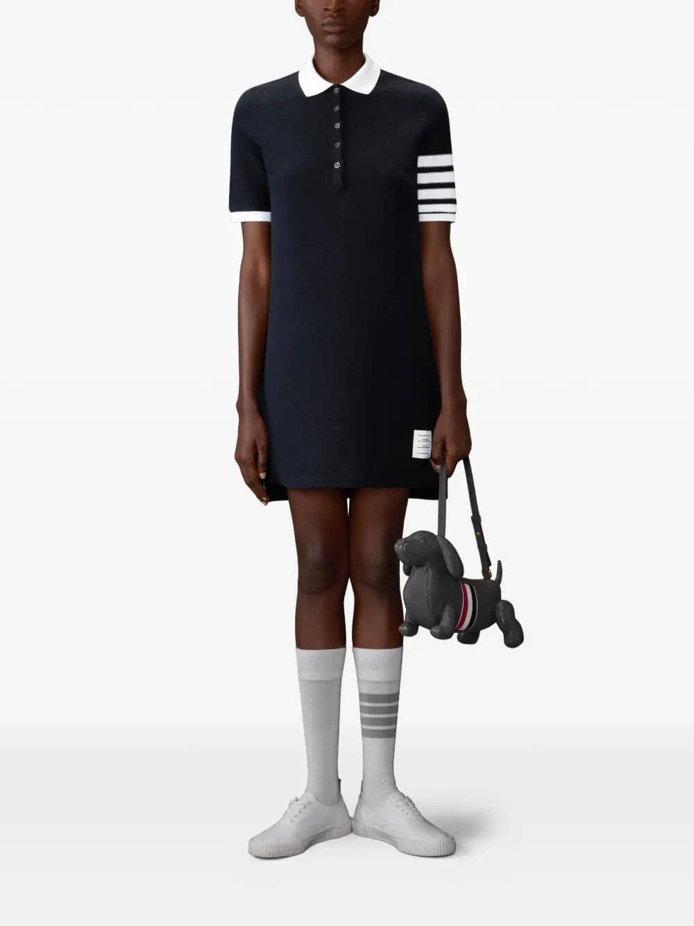 Thom Browne Women 4-Bar Cotton Piqué Polo Dress THOM BROWNE