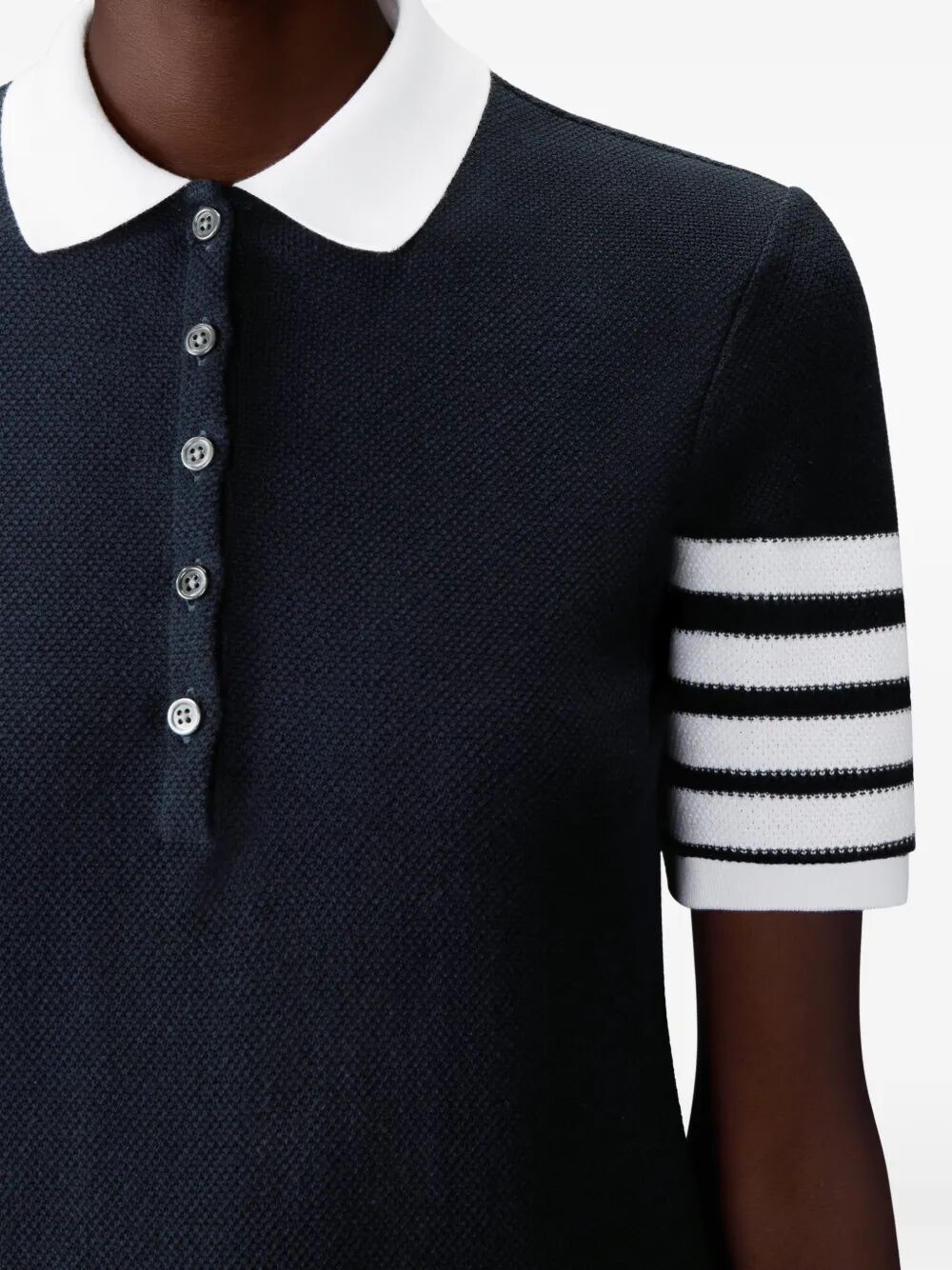 Thom Browne Women 4-Bar Cotton Piqué Polo Dress THOM BROWNE