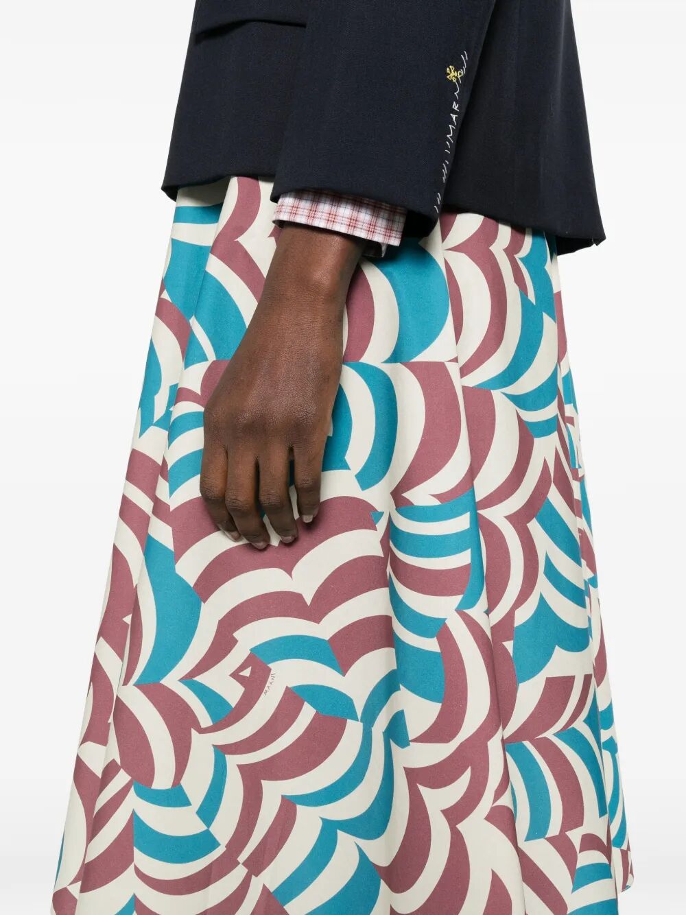 Marni Women Printed Cotton Midi Skirt MARNI