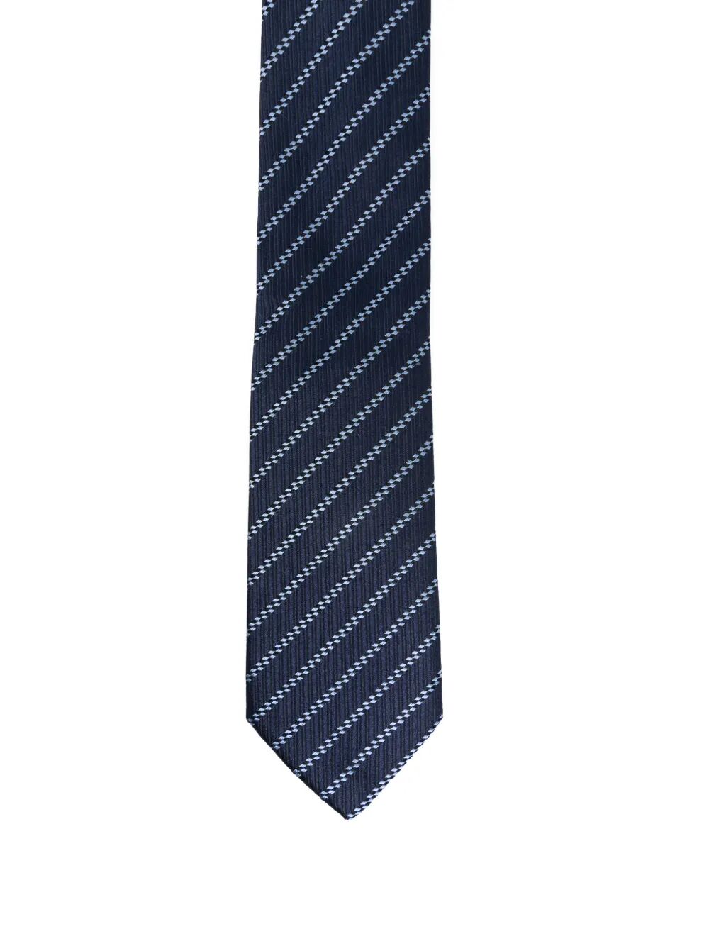 Giorgio Armani Men Pure Silk Tie With Diagonal Jacquard Stripes