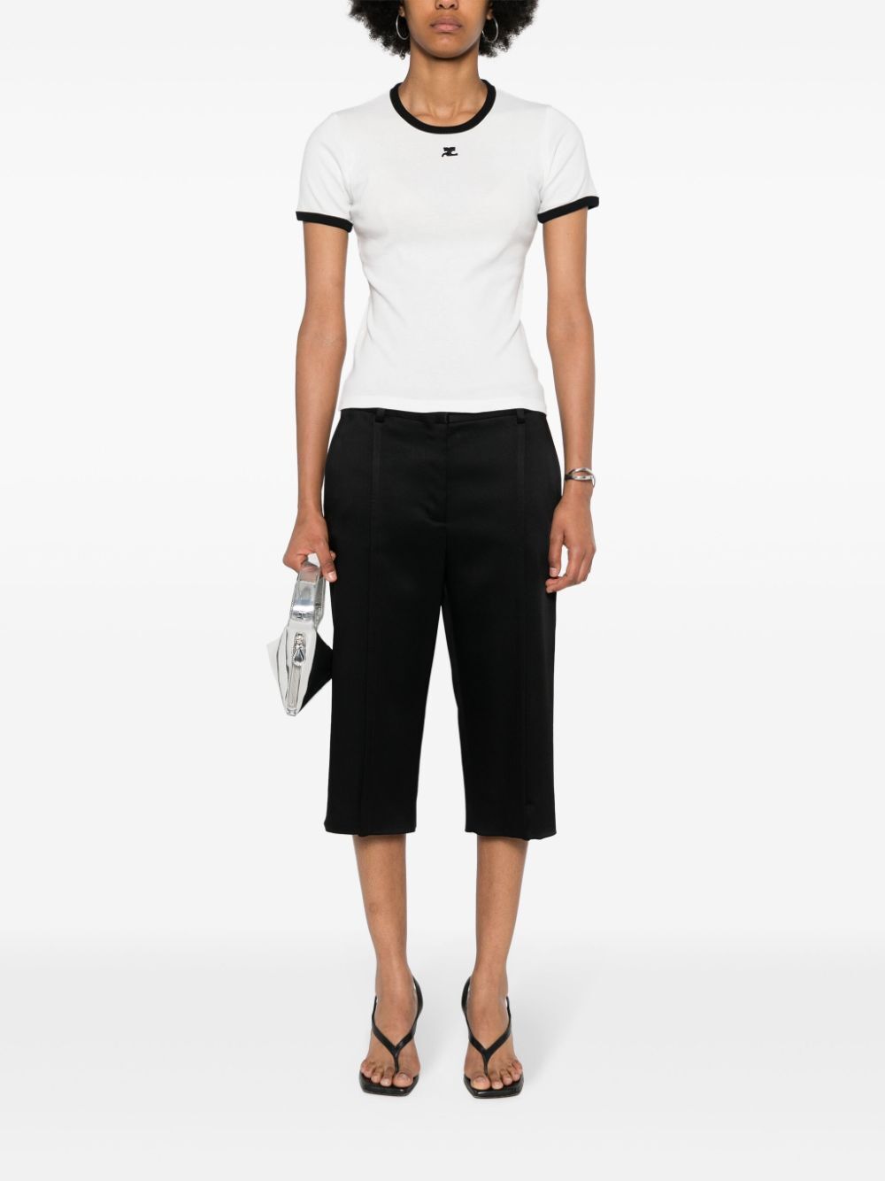 Courreges Women Signature Contrast T-Shirt COURREGES