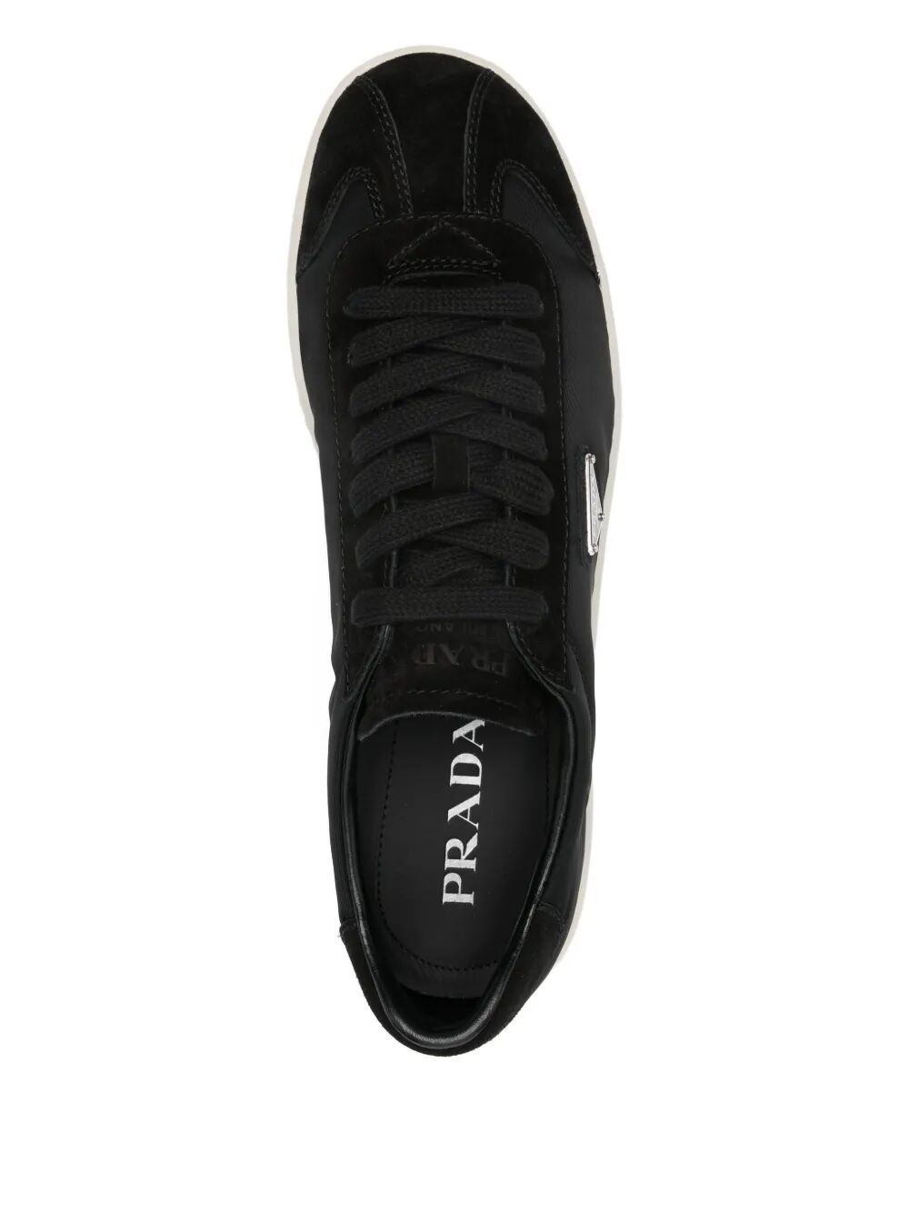 Prada Men Nylon Sneakers With Suede Inserts PRADA