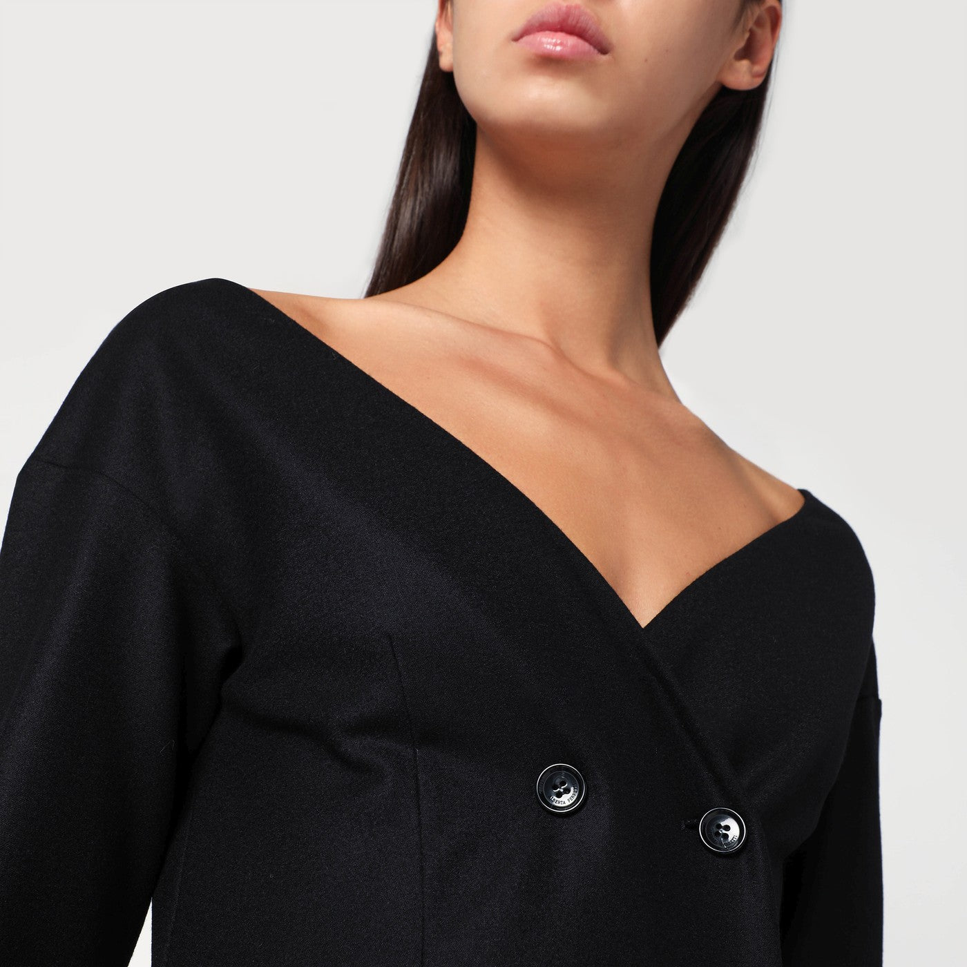 Alberta Ferretti Black Wool V-Neck Jacket Women ALBERTA FERRETTI