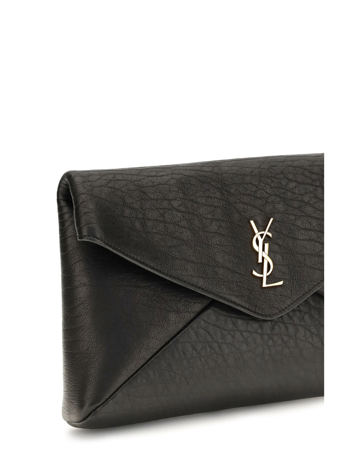Saint Laurent Women Envelope Leather Clutch SAINT LAURENT