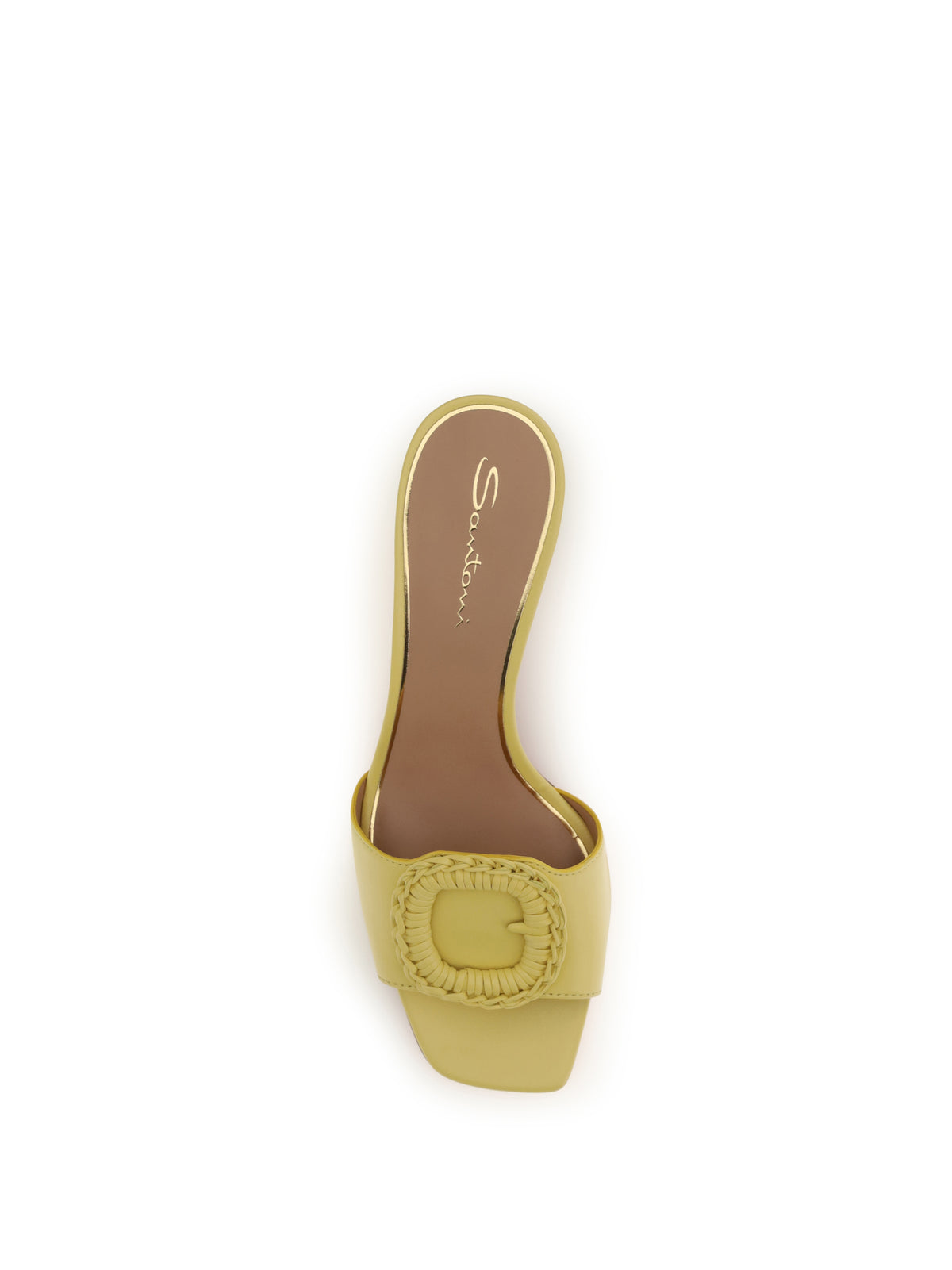 Santoni Women Leather Sandals Mules SANTONI