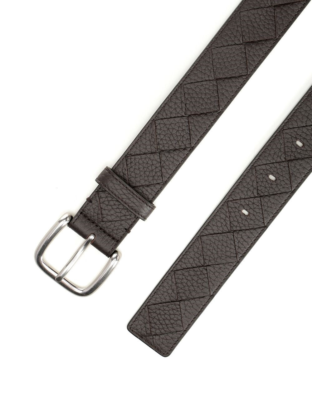Bottega Veneta Men "Taurillon Braided" Belt BOTTEGA VENETA