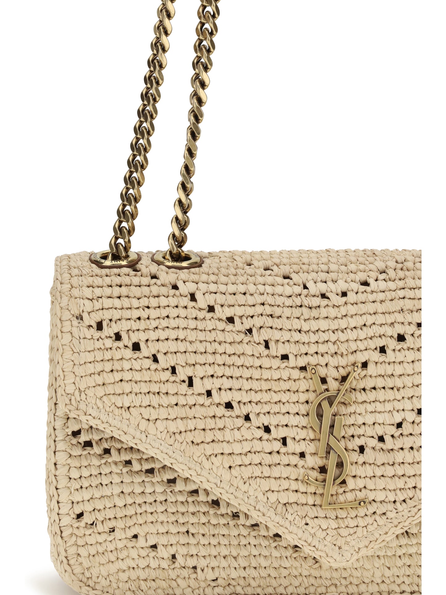 Saint Laurent Women Small Raffia Loulou Shoulder Bag SAINT LAURENT