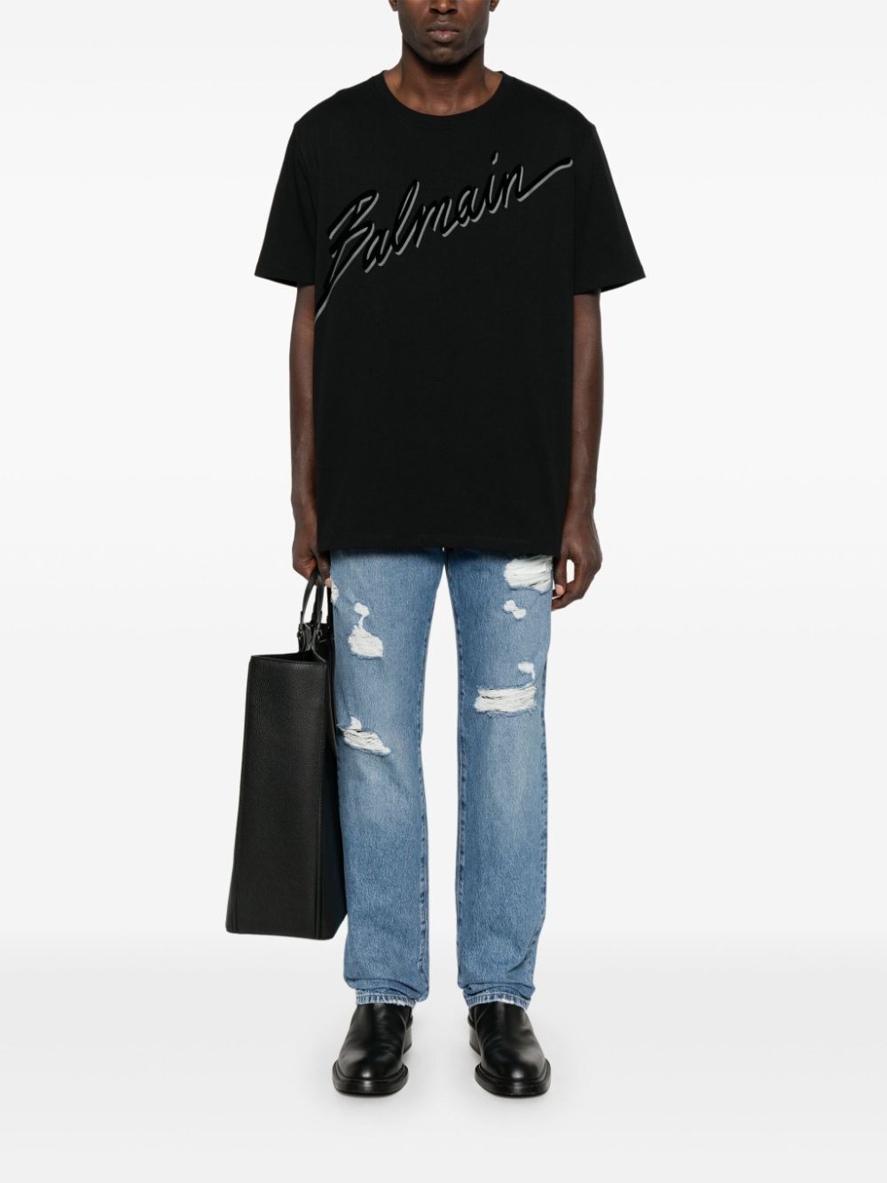 Dolce & Gabbana Men Classic Five-Pocket Cotton Jeans With Abrasions DOLCE & GABBANA